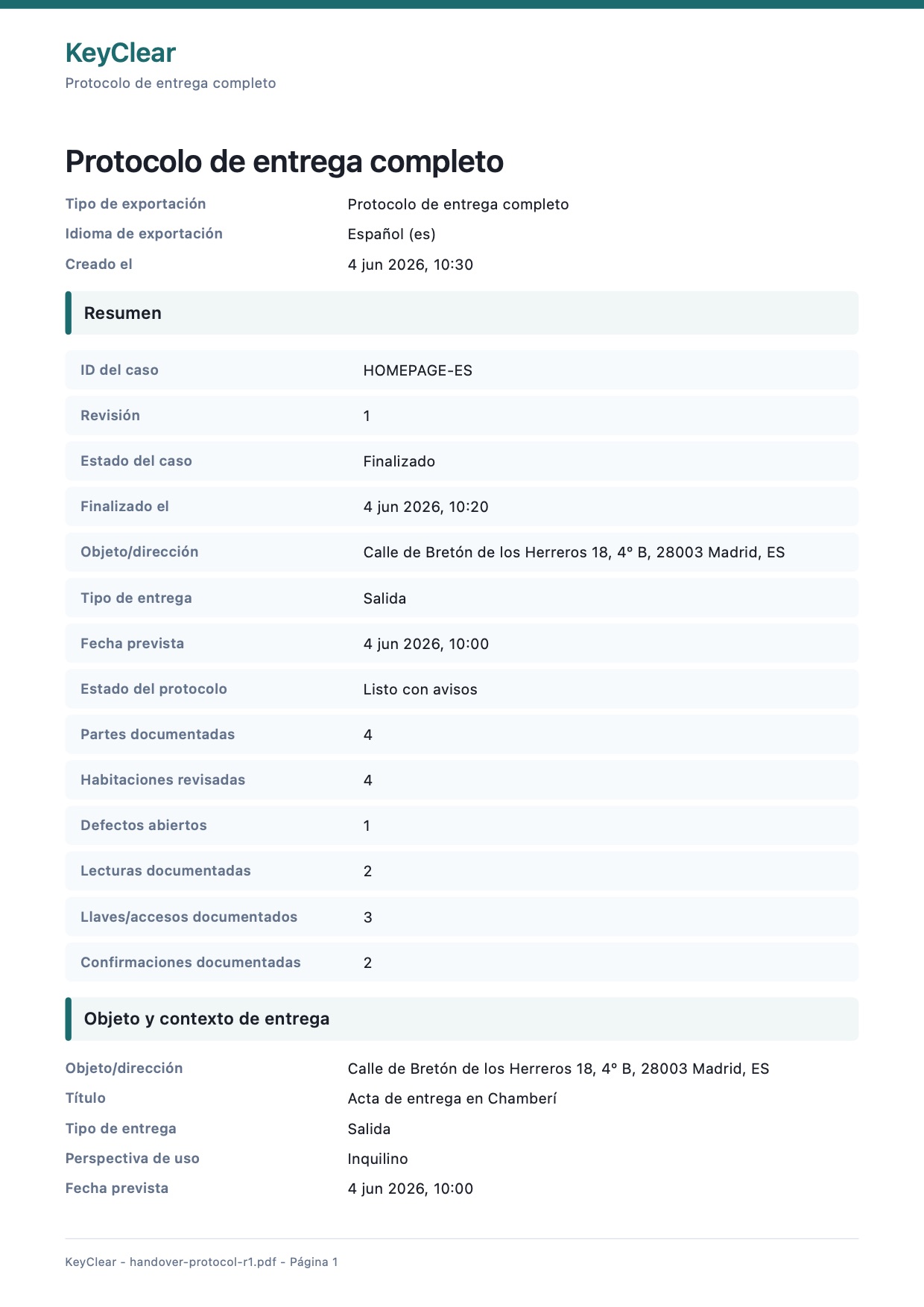PDF de ejemplo de KeyClear – Página 1 de 8