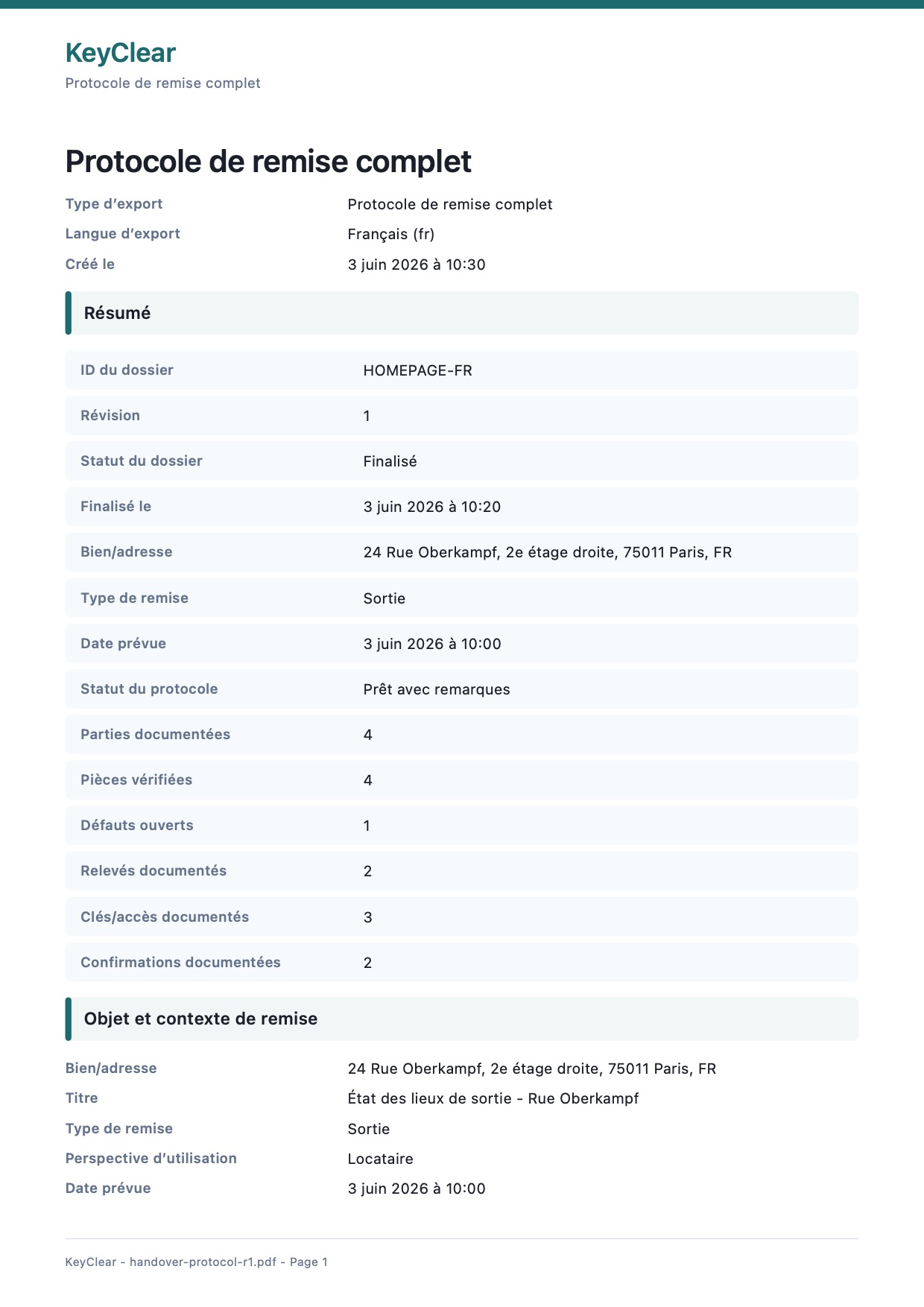 PDF d'exemple KeyClear – Page 1 sur 8